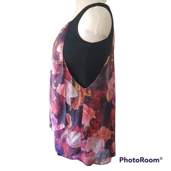 Papillon Floral Layered Tank Top - Picture 3 of 14